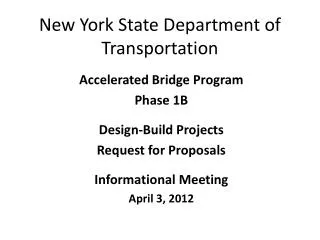 New York State Department of Transportation