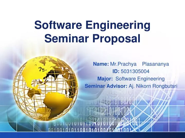 software engineering seminar proposal