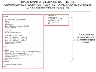 TRACK 3D UNIFORM ELLIPSOID DISTRIBUTION