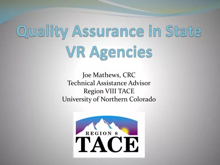 quality assurance in state vr agencies