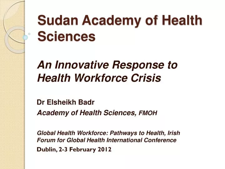 sudan academy of health sciences