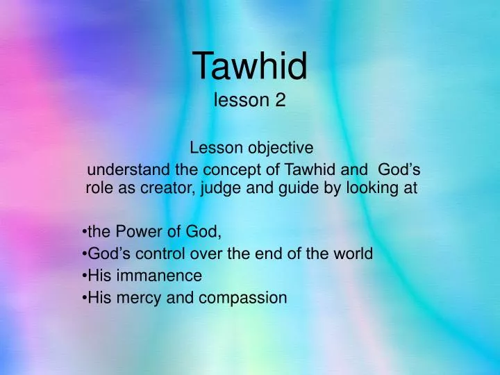 tawhid lesson 2