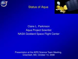 Status of Aqua