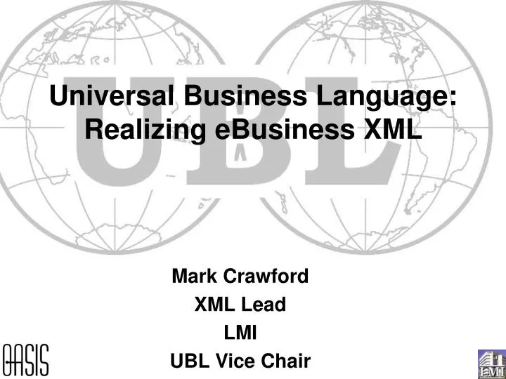 mark crawford xml lead lmi ubl vice chair