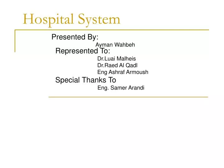 hospital system