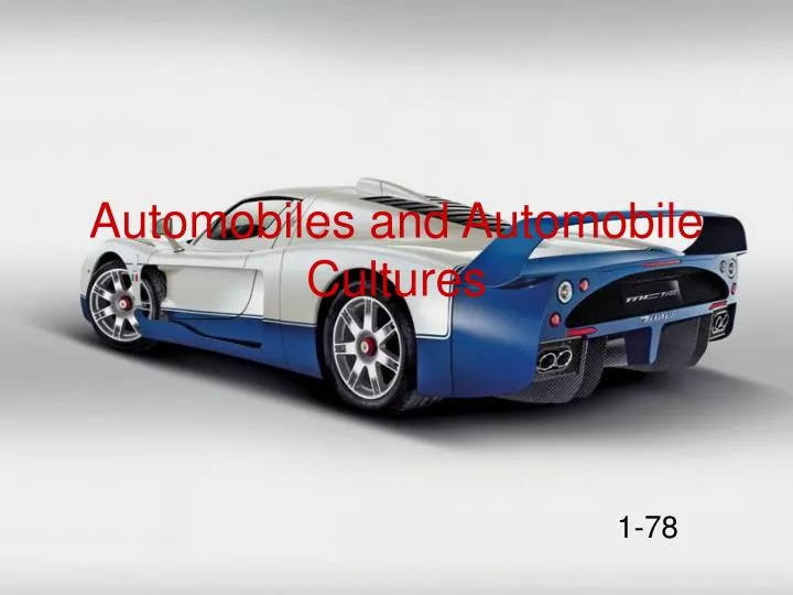 automobiles and automobile cultures