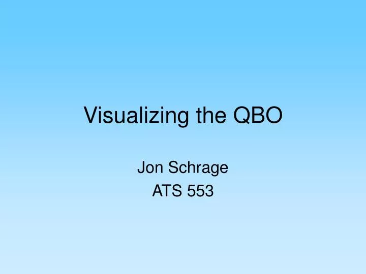 visualizing the qbo