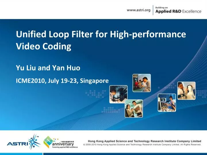 unified loop filter for high performance video coding
