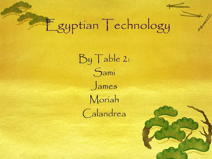 egyptian technology