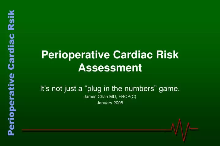 perioperative cardiac risk assessment