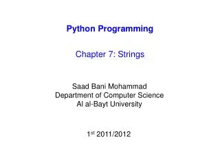 Python Programming