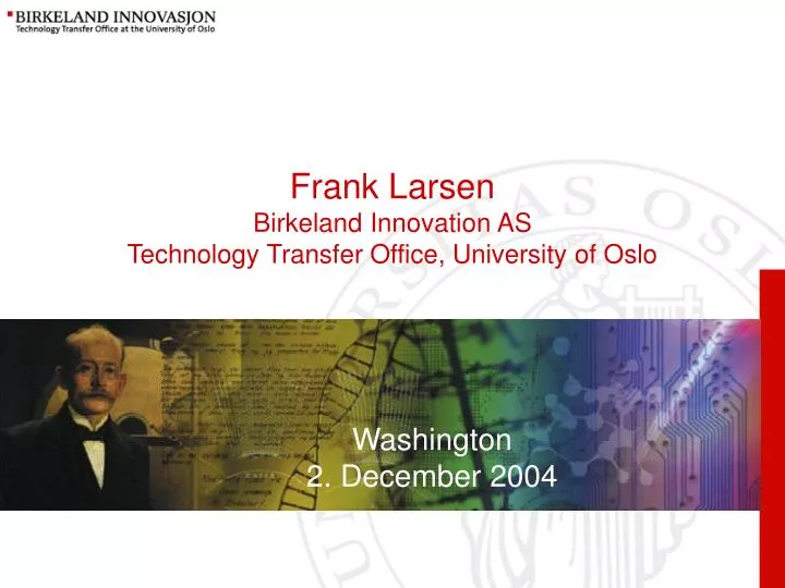 frank larsen birkeland innovation as technology transfer office university of oslo
