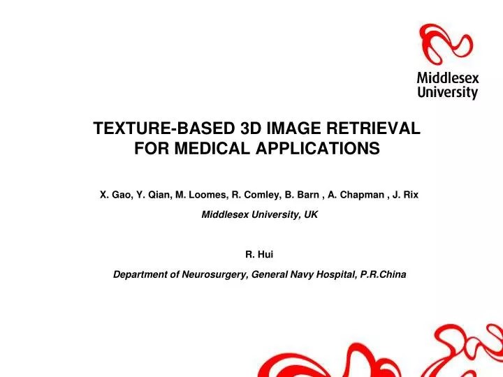 texture based 3d image retrieval for medical applications