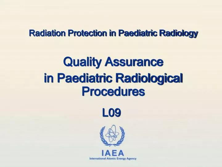 radiation protection in paediatric radiology