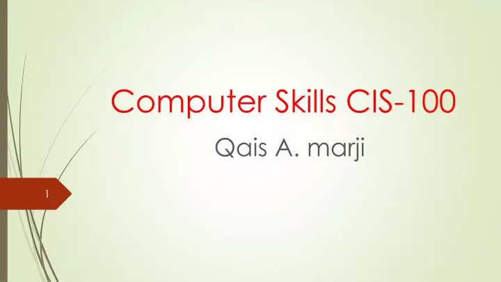 computer skills cis 100