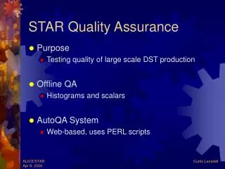 STAR Quality Assurance