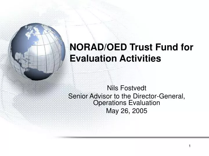 norad oed trust fund for evaluation activities