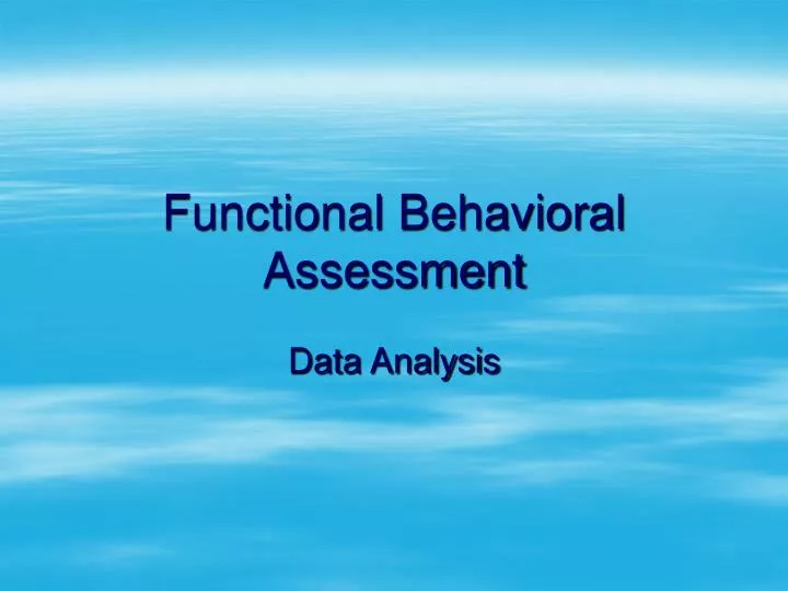 functional behavioral assessment