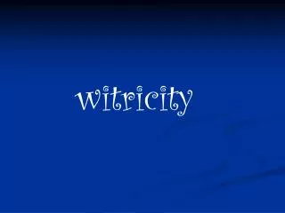 witricity