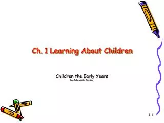 Ch. 1 Learning About Children