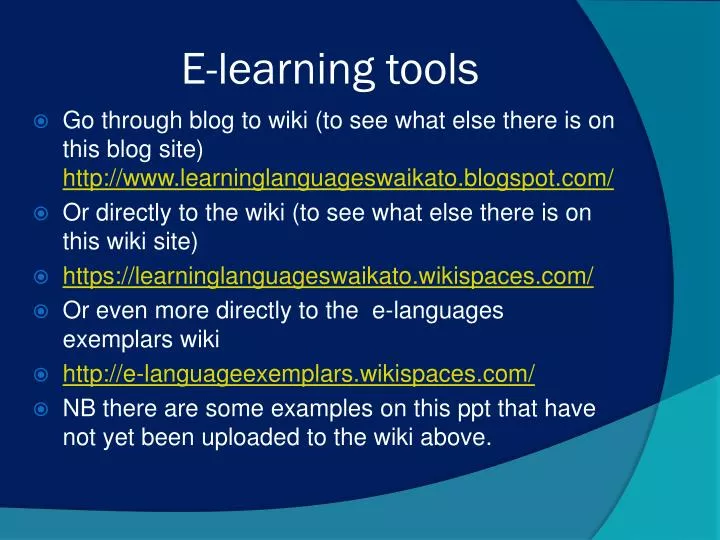 e learning tools