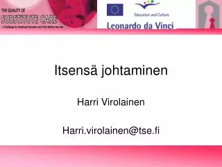itsens johtaminen