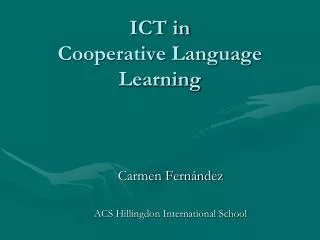 ICT in Cooperative Language Learning