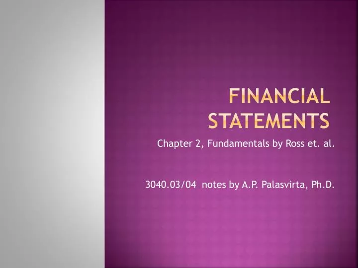 financial statements