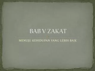 bab v zakat