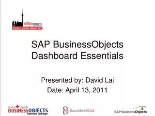 SAP BusinessObjects Dashboard Essentials