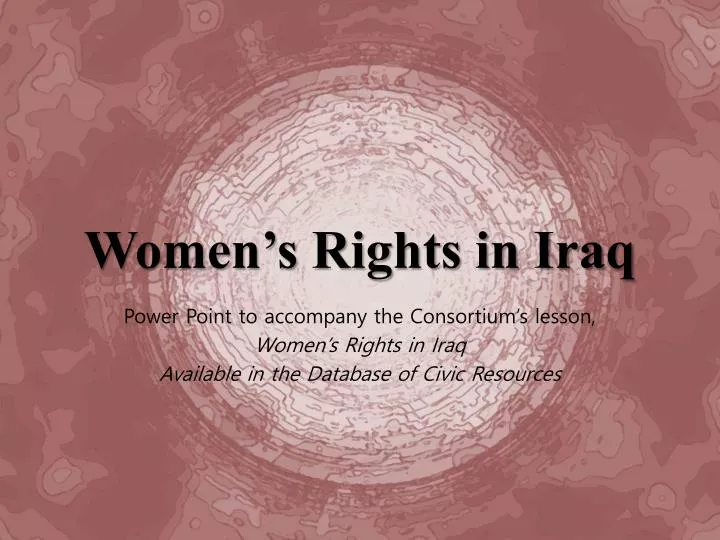 women s rights in iraq
