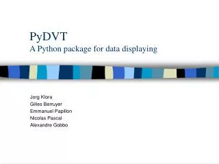 PyDVT A Python package for data displaying