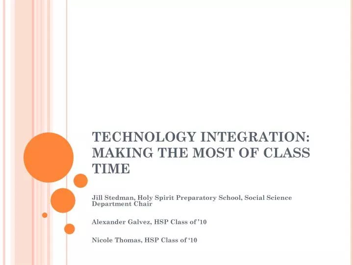 technology integration making the most of class time