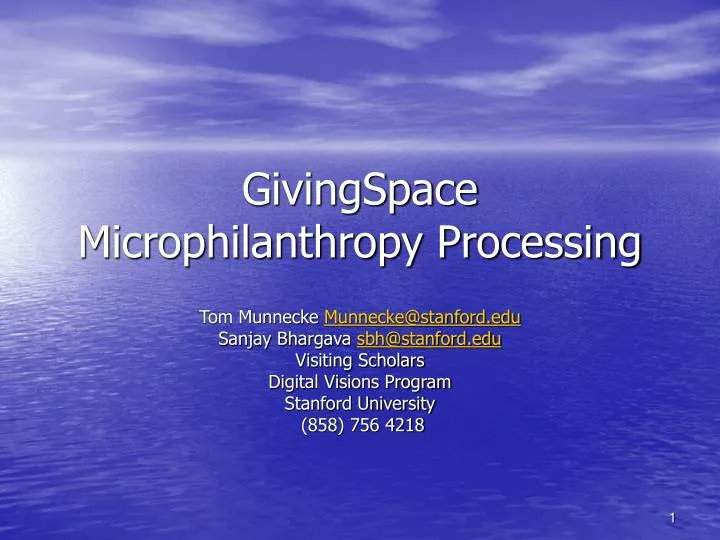 givingspace microphilanthropy processing