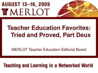 MERLOT Teacher Education Editorial Board