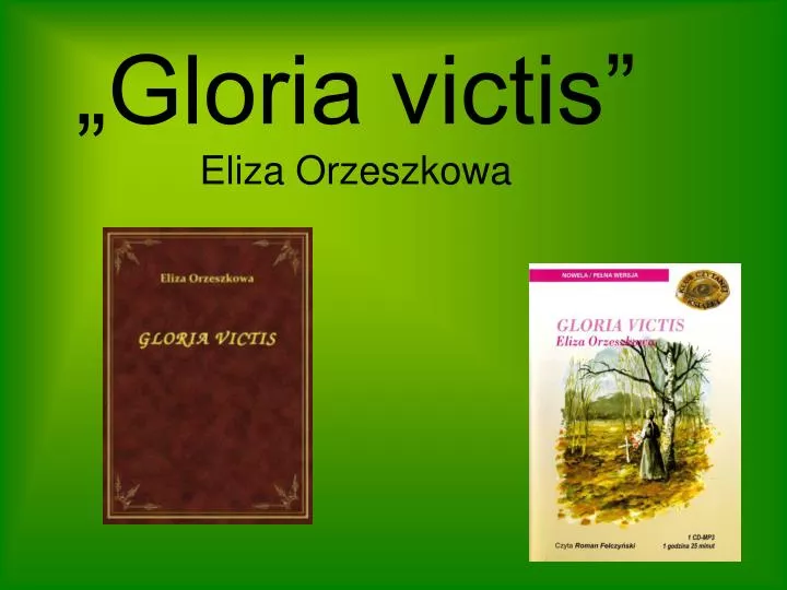 gloria victis eliza orzeszkowa