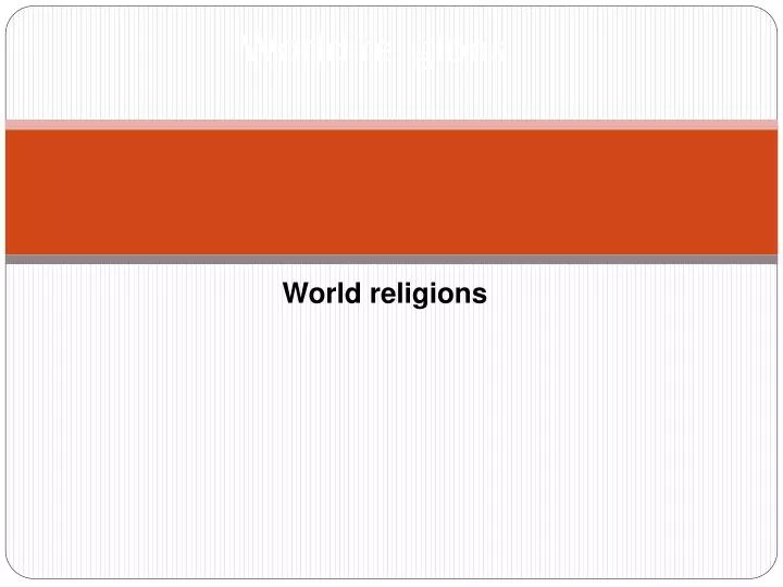 world religions