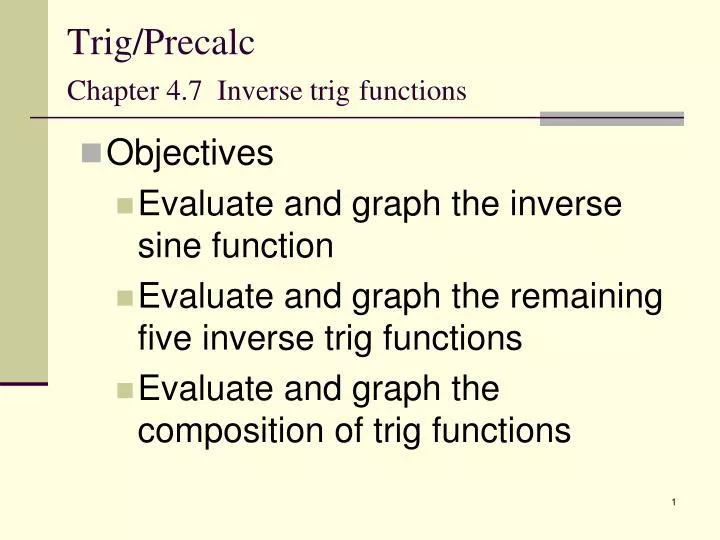 trig precalc chapter 4 7 inverse trig functions