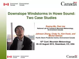 Downslope Windstorms in Howe Sound: Two Case Studies