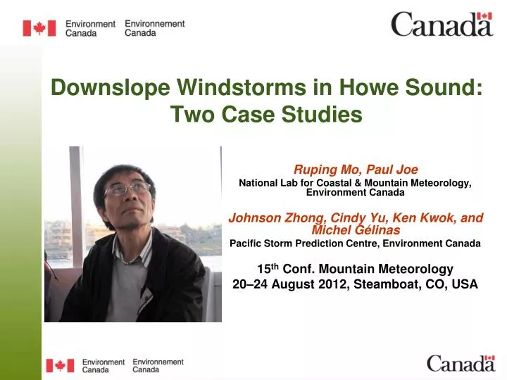downslope windstorms in howe sound two case studies