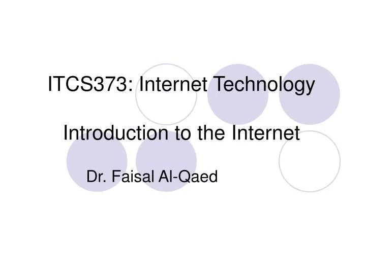itcs373 internet technology introduction to the internet