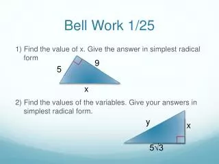 Bell Work 1/25