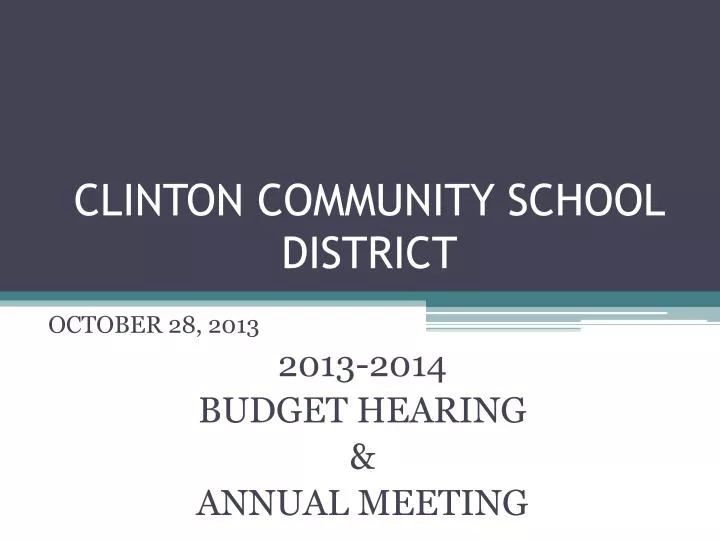 clinton community school district