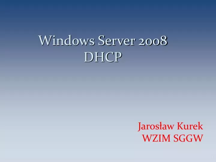 windows server 2008 dhcp