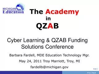 The Academy in QZ A B Cyber Learning &amp; QZAB Funding Solutions Conference