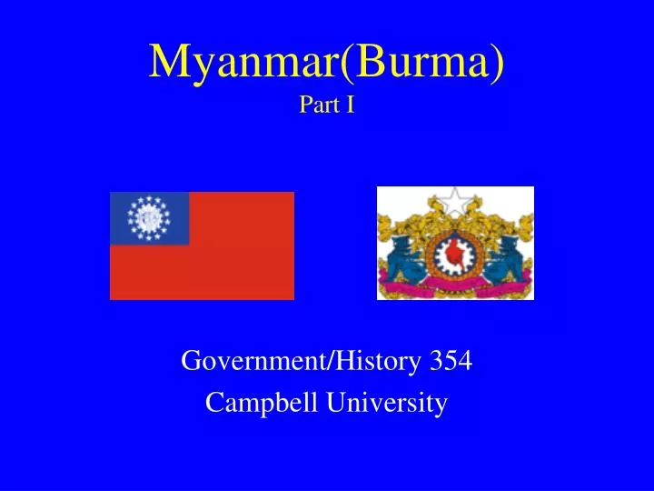 myanmar burma part i