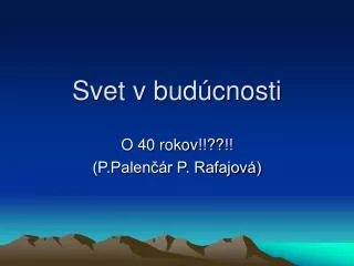 svet v bud cnosti