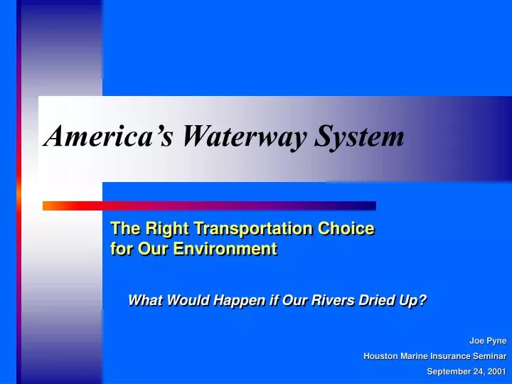 america s waterway system