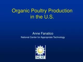 Organic Poultry Production in the U.S.