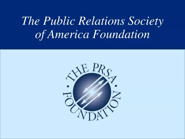 the public relations society of america foundation